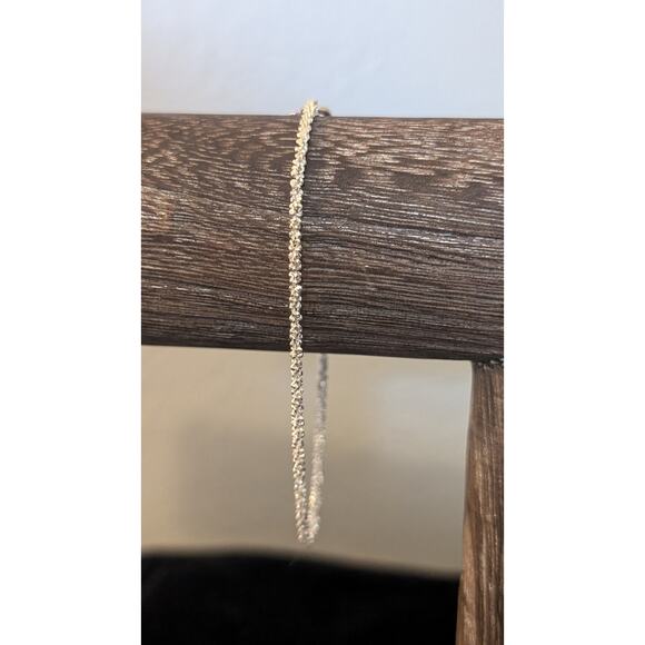 Solid 925 Silver Sparkle D/C Cut Margarita Box Rope 2mm Chain Bracelet - Picture 5 of 6